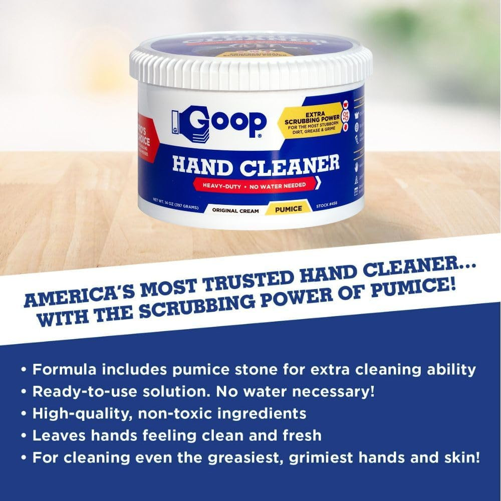 Multi-Purpose Waterless Hand Cleaner with Pumice – 14 Oz Can (Pack of 2)