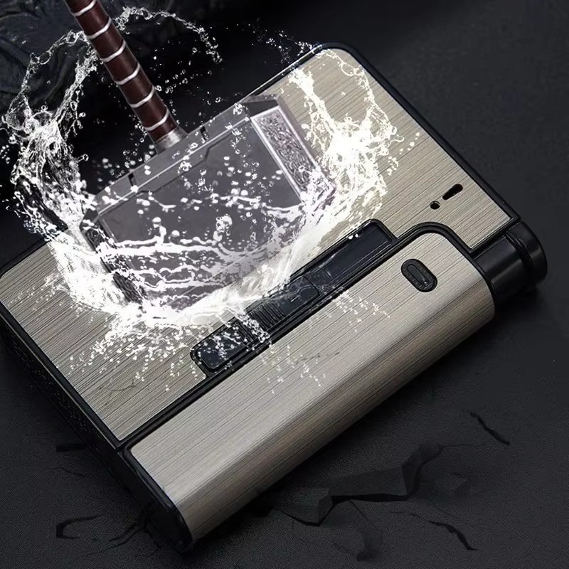 Automatic Cigarette Case – Metal Holder Box for 10 King Size