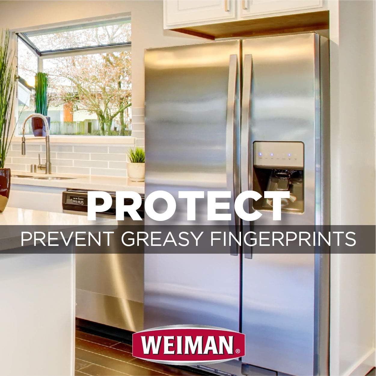 Weiman Stainless Steel Cleaner and Polish – Streak-Free Shine for Refrigerators,