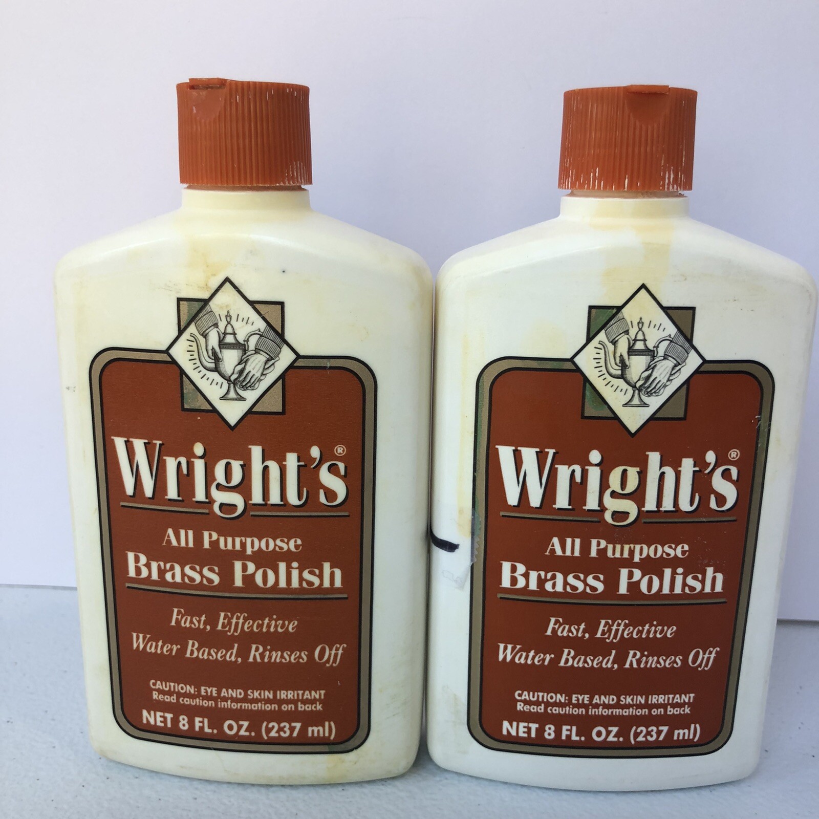 Wright’s Brass Polish Brass Copper Chrome Bronze Pewter Lot Of 2. 1 Full, 1 Half