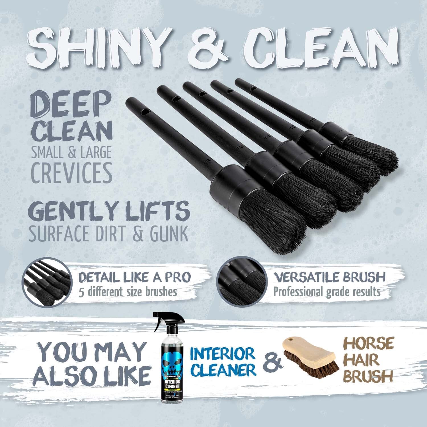 Vr1028 Fivepiece Detailing Brush Set Synthetic Bristles For Interior/exterior Us
