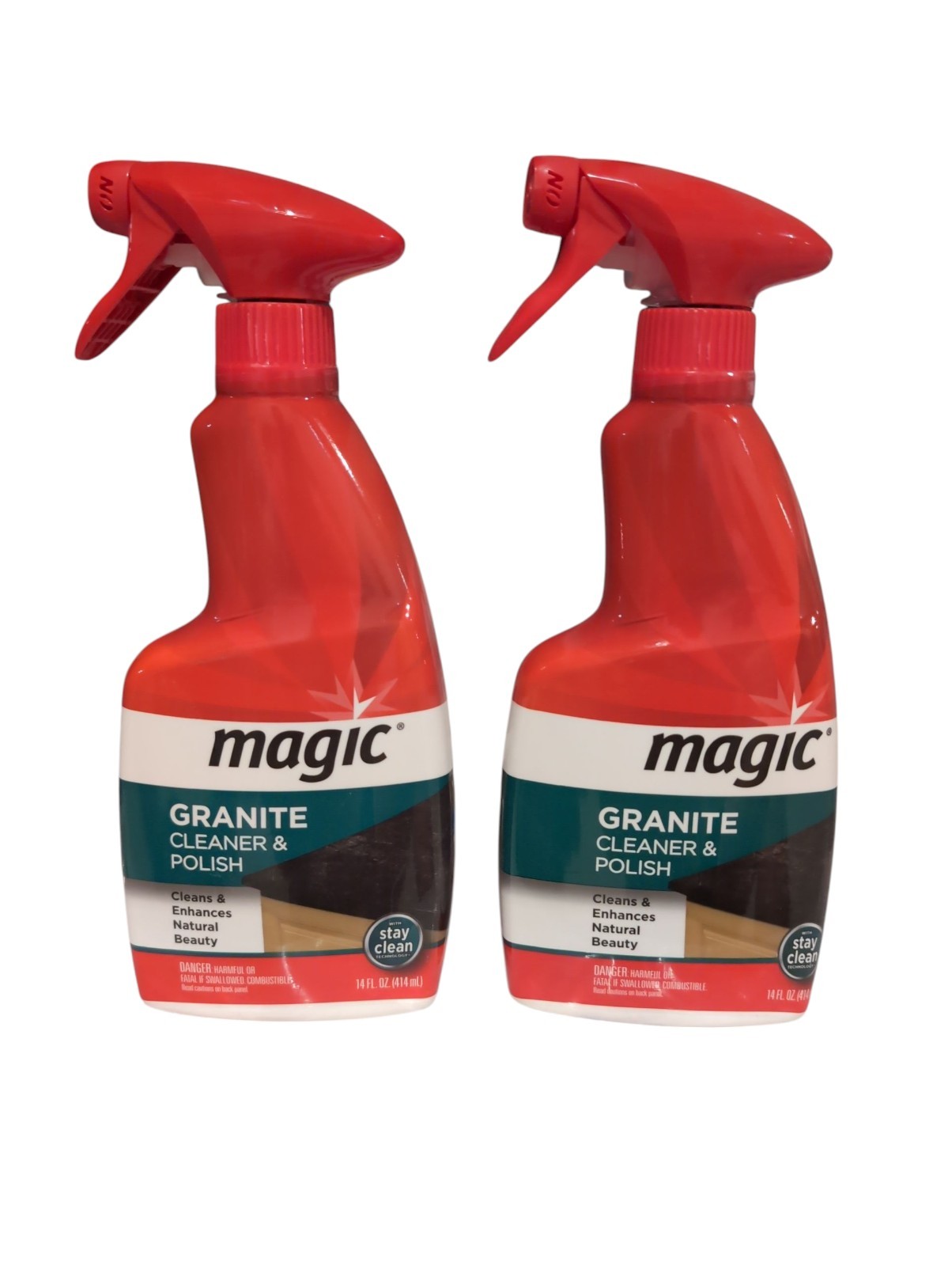 Magic Granite Cleaner & Polish Marble Natural Stone Spray x2 Non-Aerosol Pump