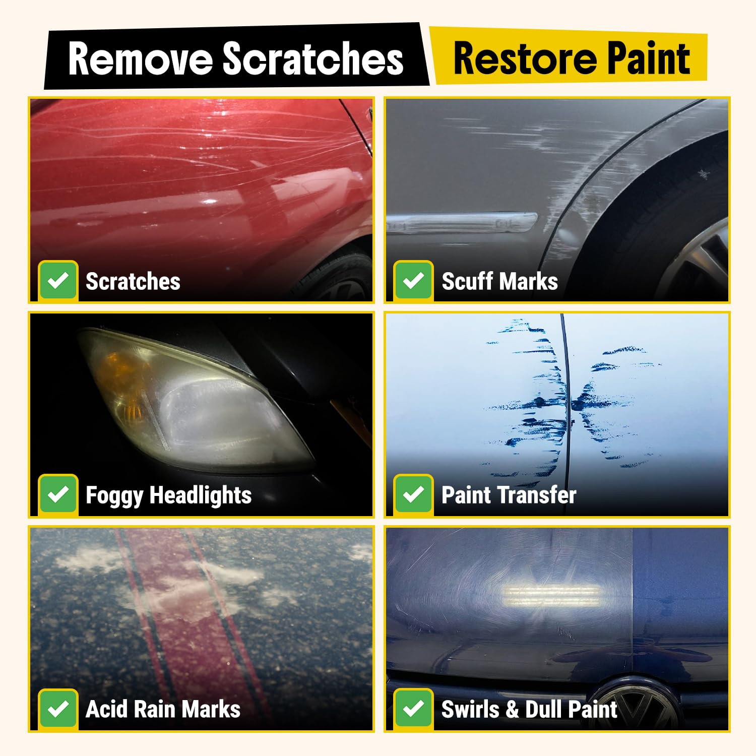 Scratch and Swirl Remover – Car Scratch Remover for Vehicles Paint – Polishing C