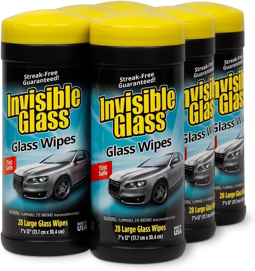 Invisible Glass Large Glass Cleaning Wipes, 28 Ct, Pack of 6