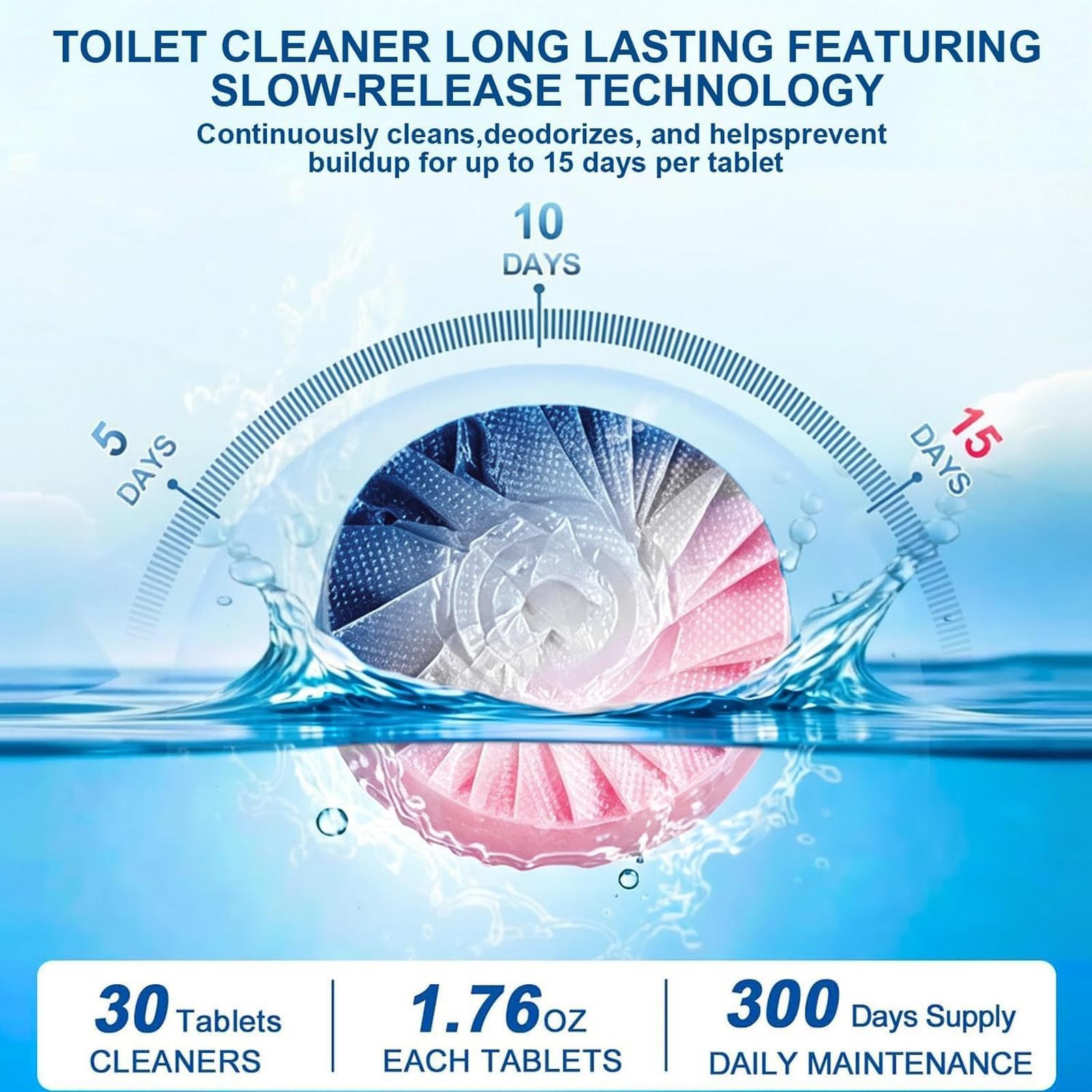 Automatic Toilet Bowl Cleaner Tablets Deodorizing Toilet Tank Cleaning Blocks