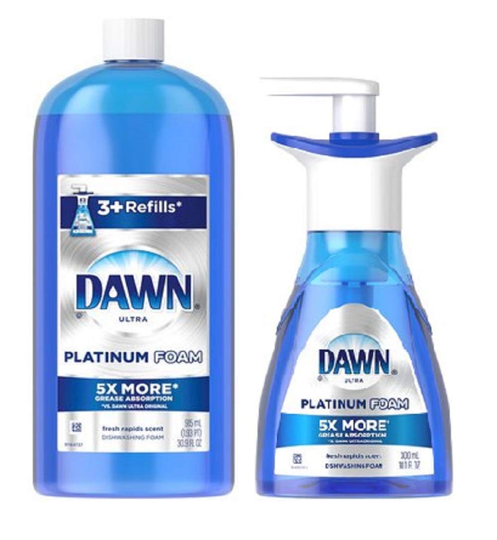 Platinum Erasing Dish Foam Dishwashing Soap Pump Refill Fresh Rapids Scent