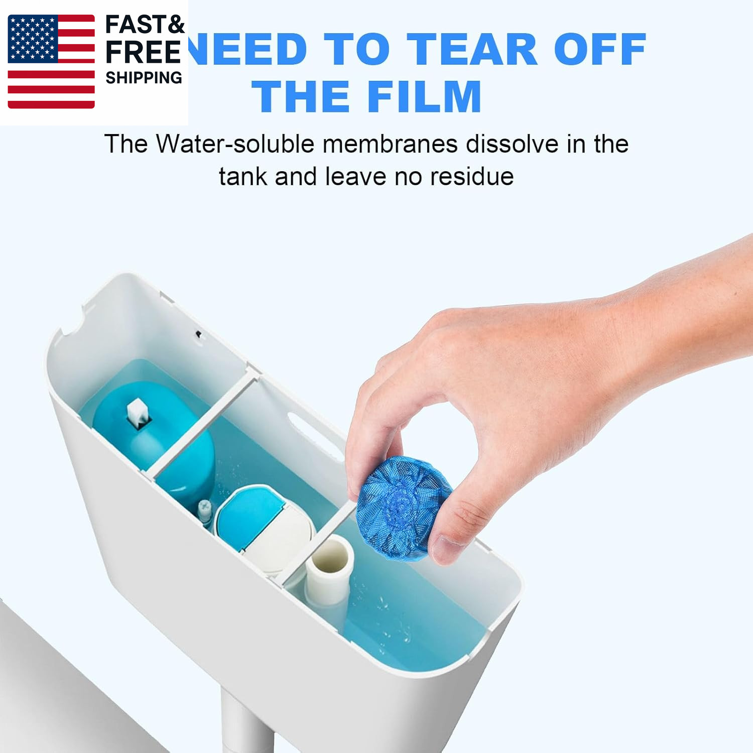 100 Pack Toilet Bowl Cleaner Tablets, Long-Lasting Bathroom Toilet Tank Cleaner