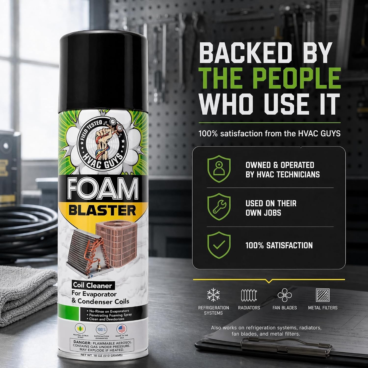 Professional HVAC Coil Cleaner Spray – 18oz (Pack of 3)