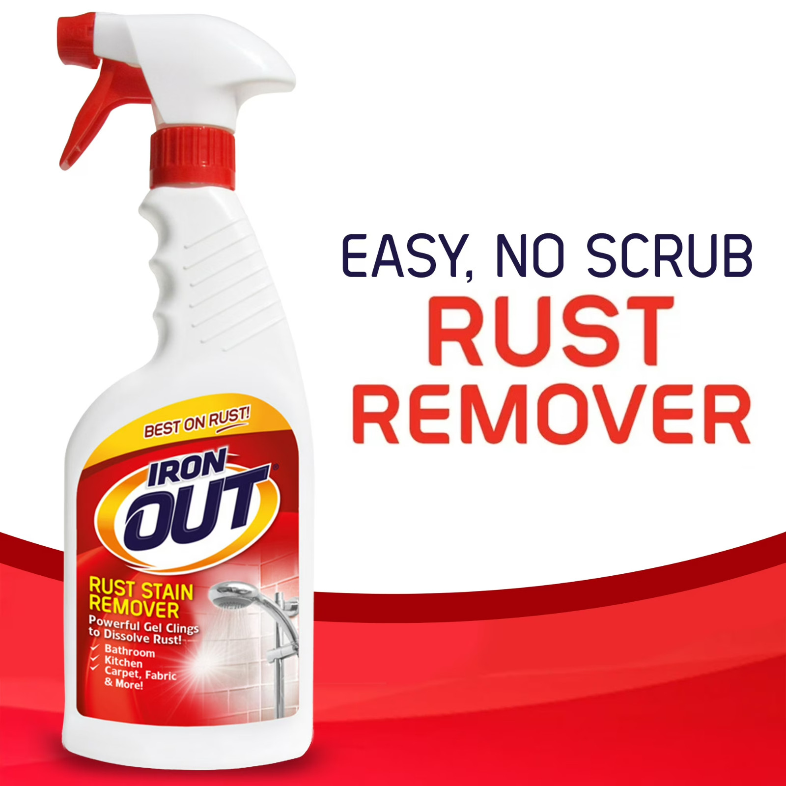 Iron Out Rust Stain Remover 24 fl oz Powerful Cleaner for Bathroom Kitchen Laund
