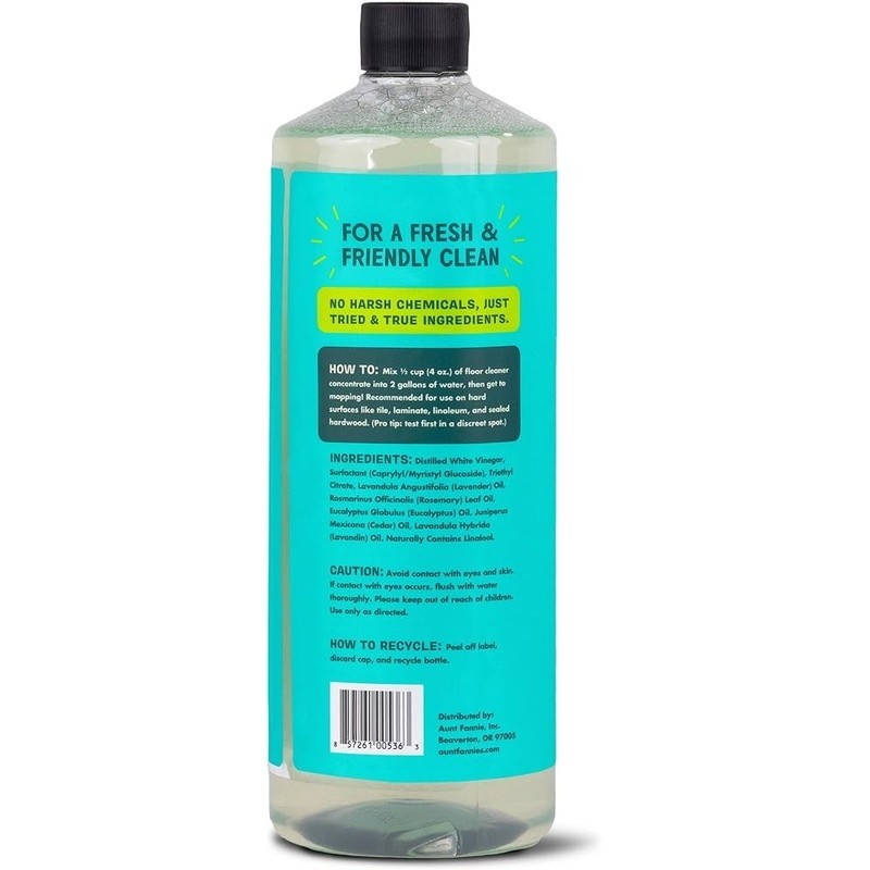 Natural Floor Cleaner Multi-Surface Vinegar Concentrate Non-Toxic Plant Based US