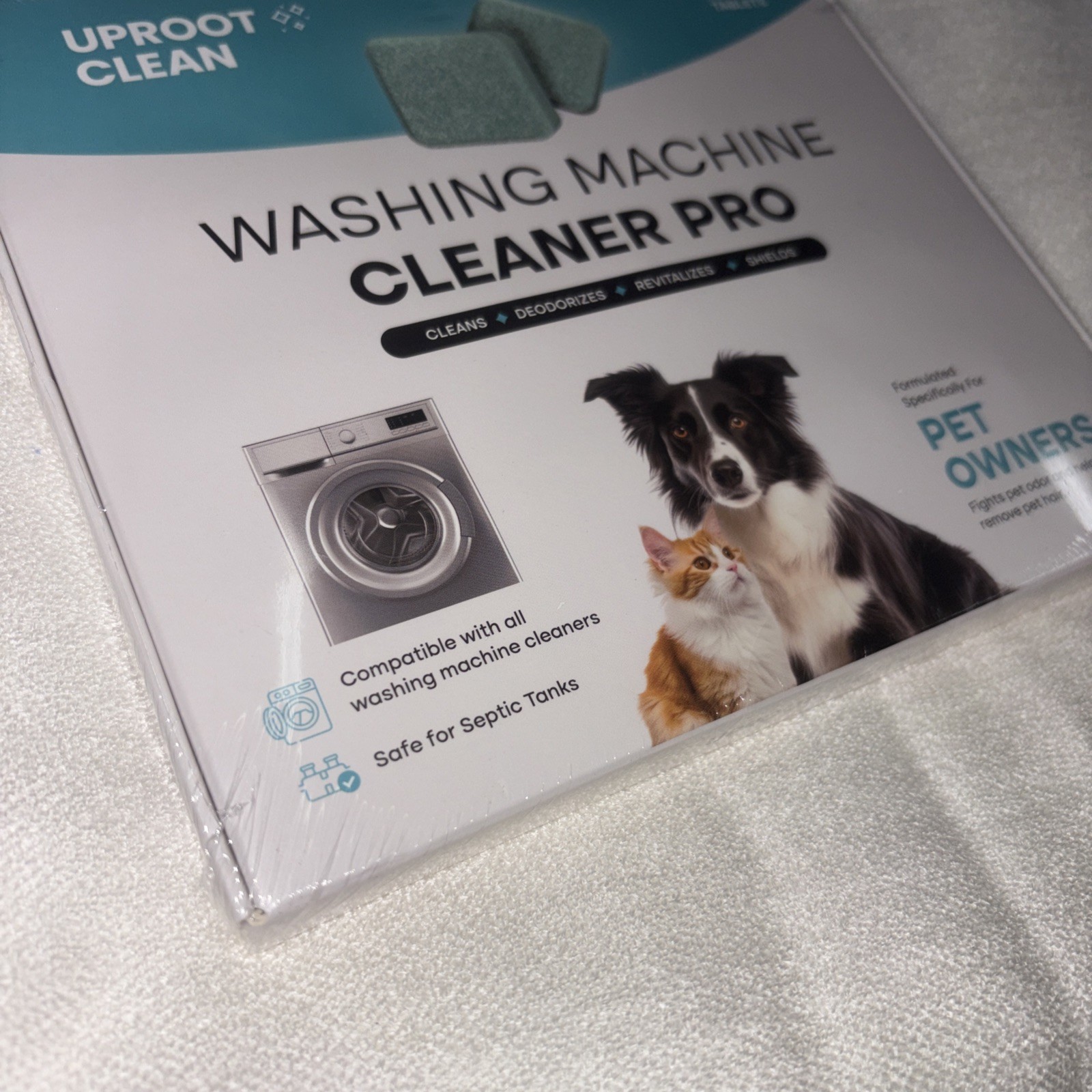Uproot Clean Washing Machine Cleaner Pro Tablets 24 Pack Pet Owners New-07