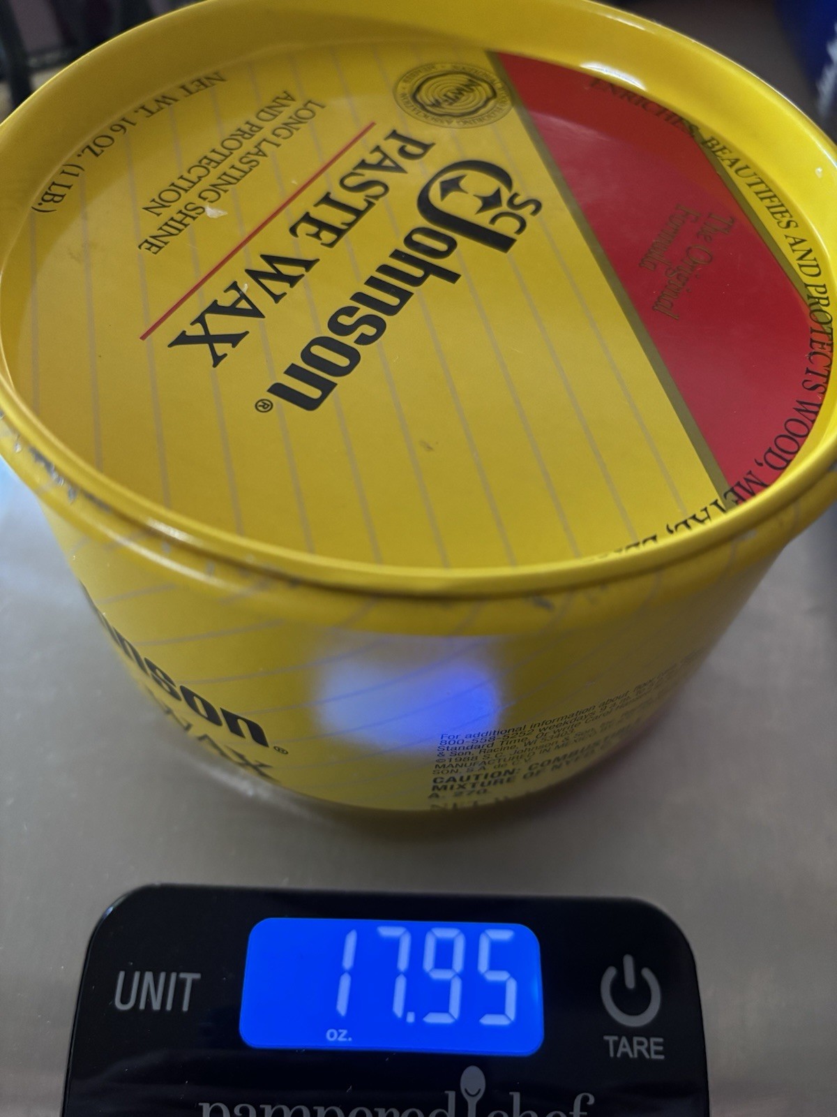 Original Formula SC Johnson Paste Wax 1.12 lb, 10% Used, SEE PICS
