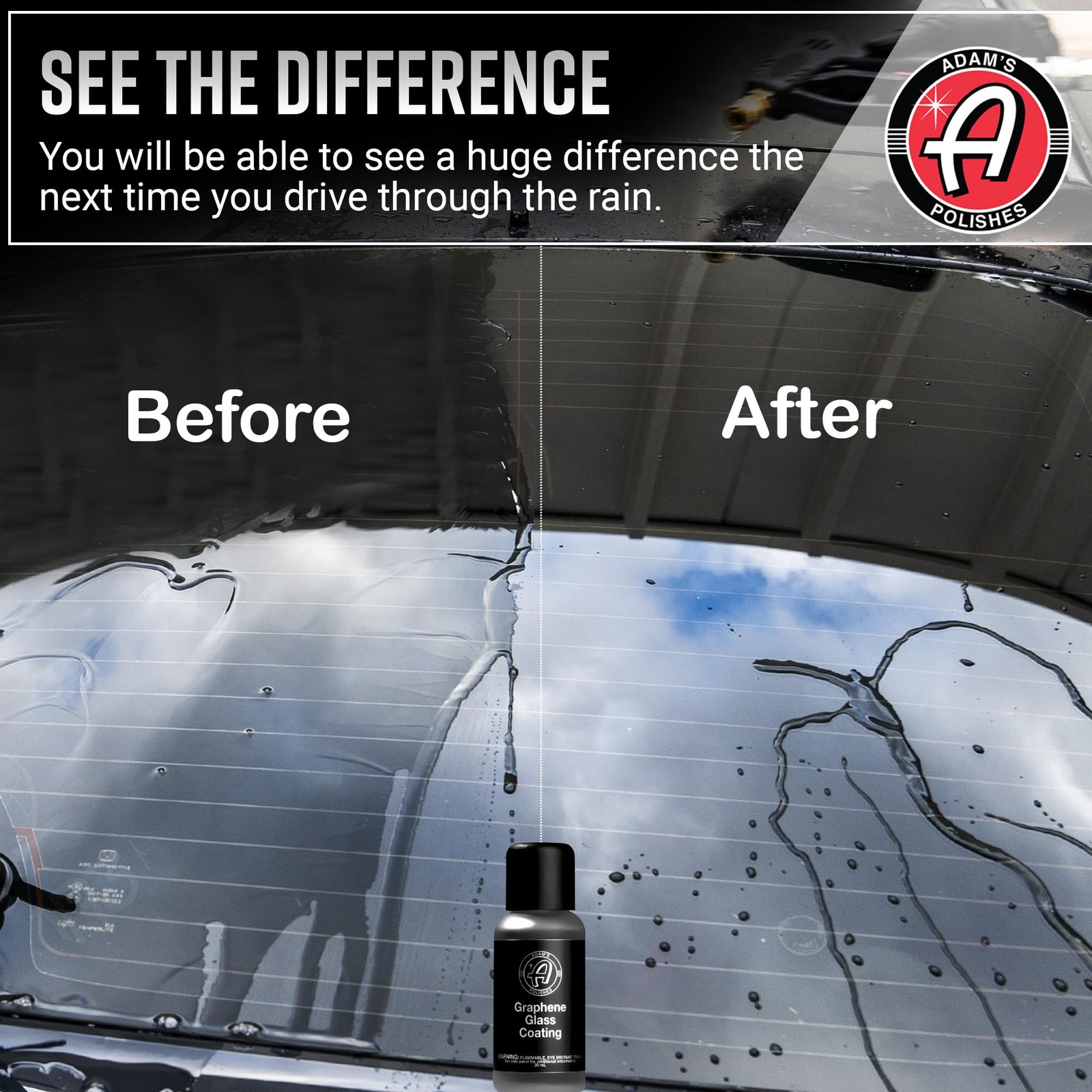 Graphene Glass Coating (30ml) – Advanced Rain Windshield Water Repellent for …