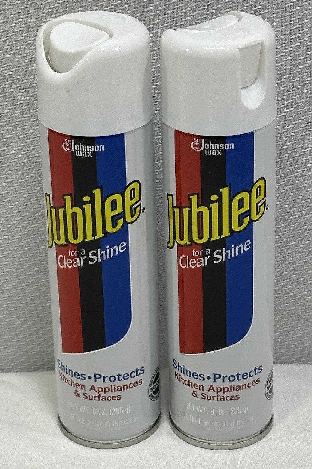 VTG Jubilee Clear Shine Johnson Wax Kitchen Appliance Polish Surface Set of 2