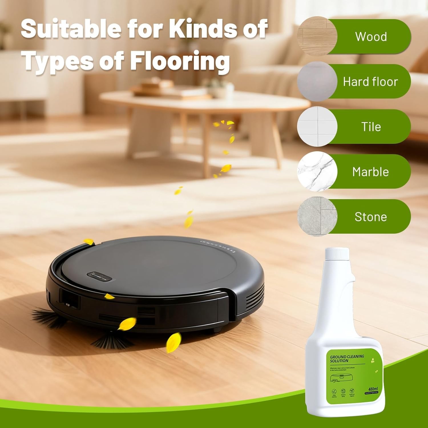 Floor Cleaning Solution Dilution Ratio 1 200 480 ml Osmanthus Scent Compatible
