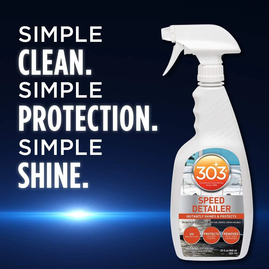 Marine Speed Detailer – Instantly Shines And Protects – UV Protection, 32 fl. oz