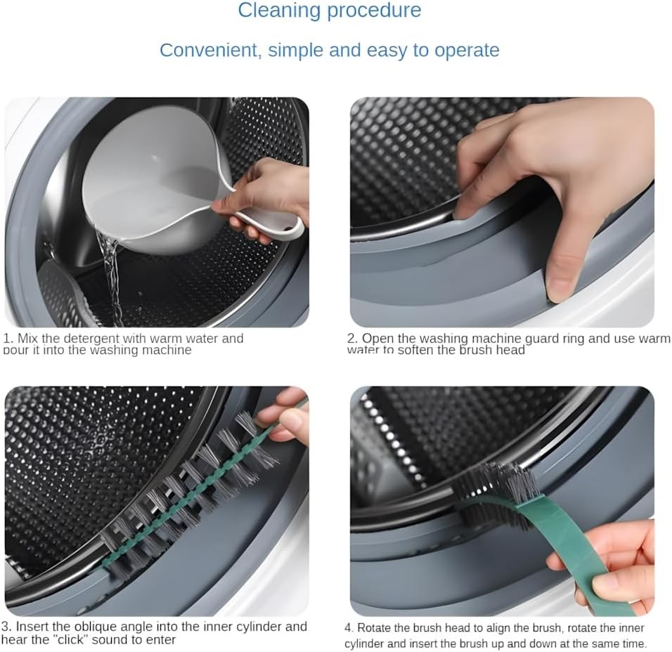 3 Pack Washing Machine Cleaning Brush – Deep Cleaning Tool for Washing Machine D