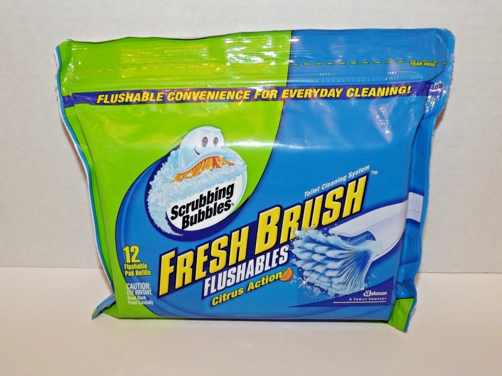 3 Packs Scrubbing Bubbles Toilet Fresh Brush Refills Citrus Action 12 Pads Ea (e