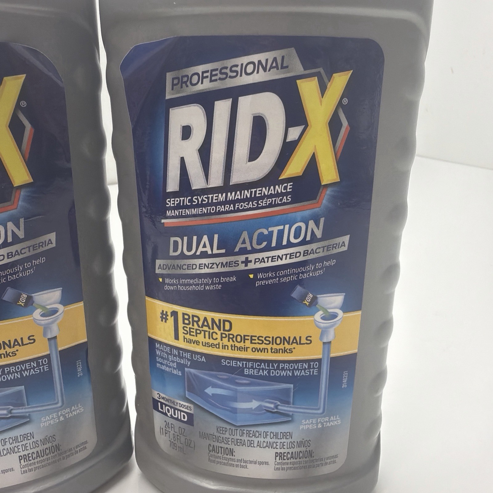 2 PACK RID-X Professional Septic Treatment, 3 Month Supply of Liquid, 24Oz each!