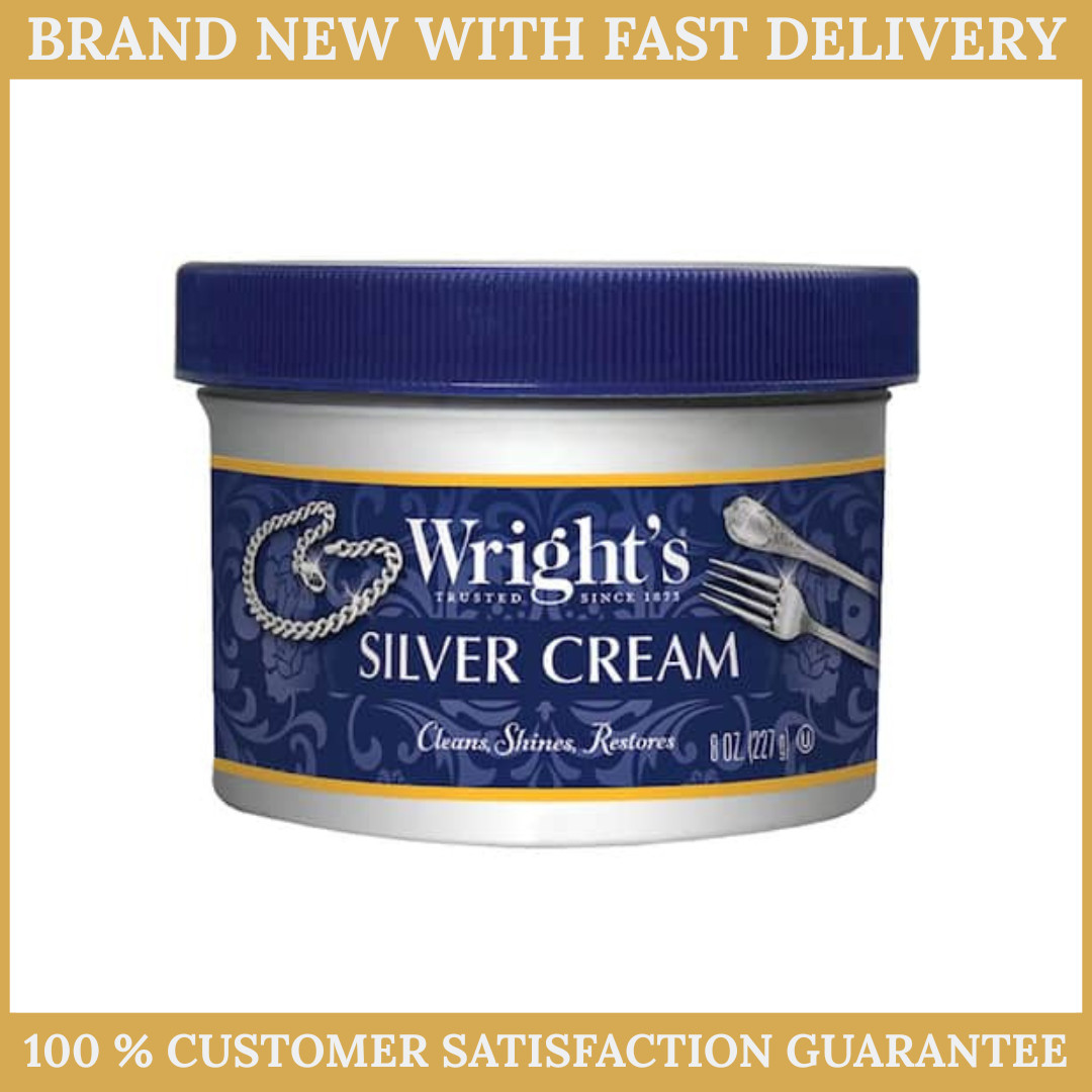 Wright’s 8 oz Silver Polish Cream–Tarnish Remover & Shine Restorer Pack of 1,3,6