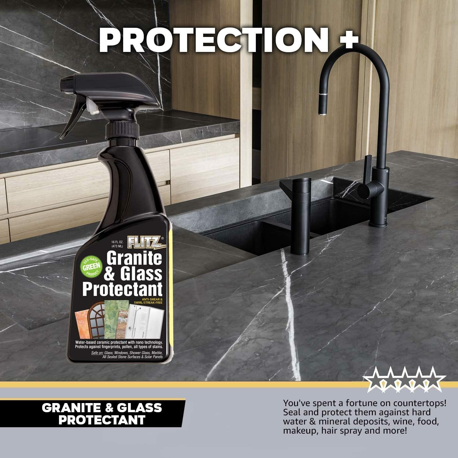 Flitz Granite & Glass Protectant 16oz/473ml Spray Bottle GRX22806 (SEE VIDEO)