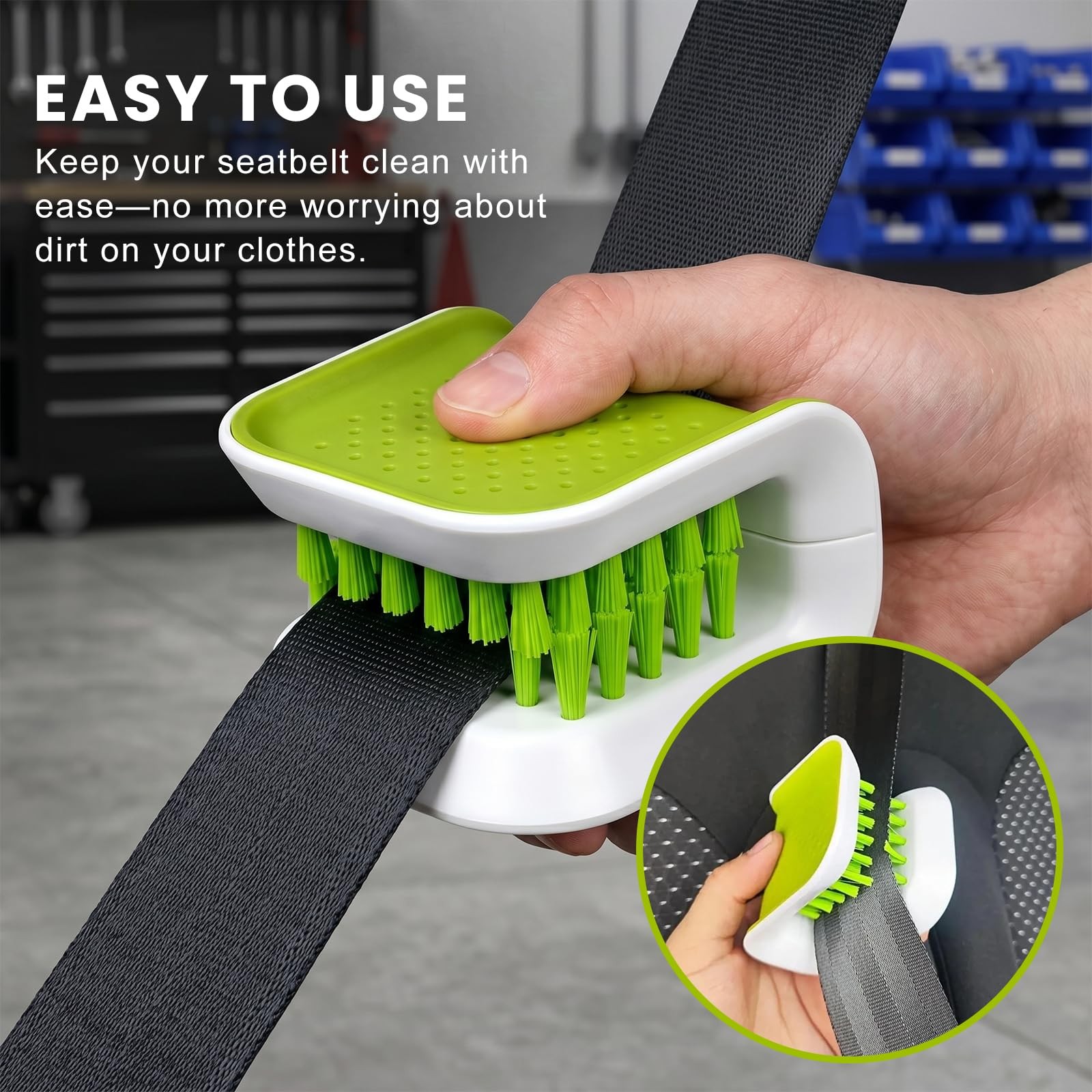 2 PCS Car Seat Belt Cleaning Brush, U-Shaped Auto Safety Belt Detailing Brush…