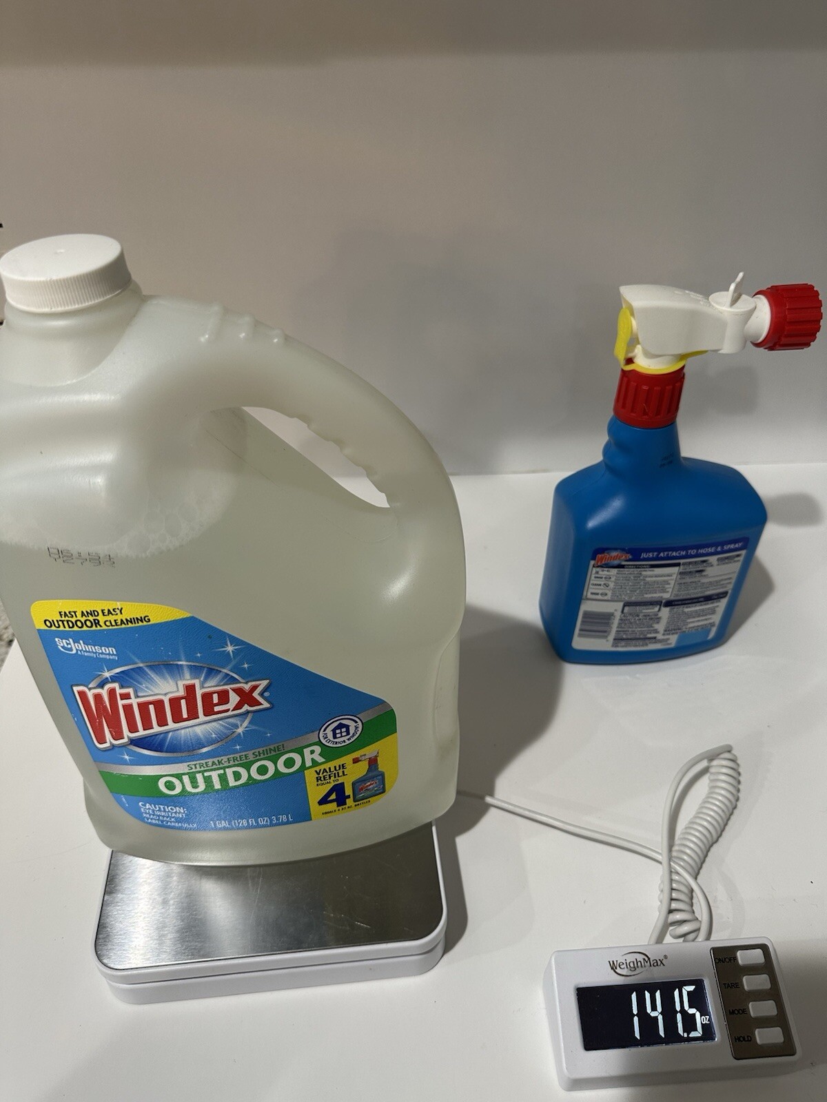 128 oz. Windex Glass Cleaner Refill & 32 oz. Windex Outdoor Sprayer Blue Bottle!