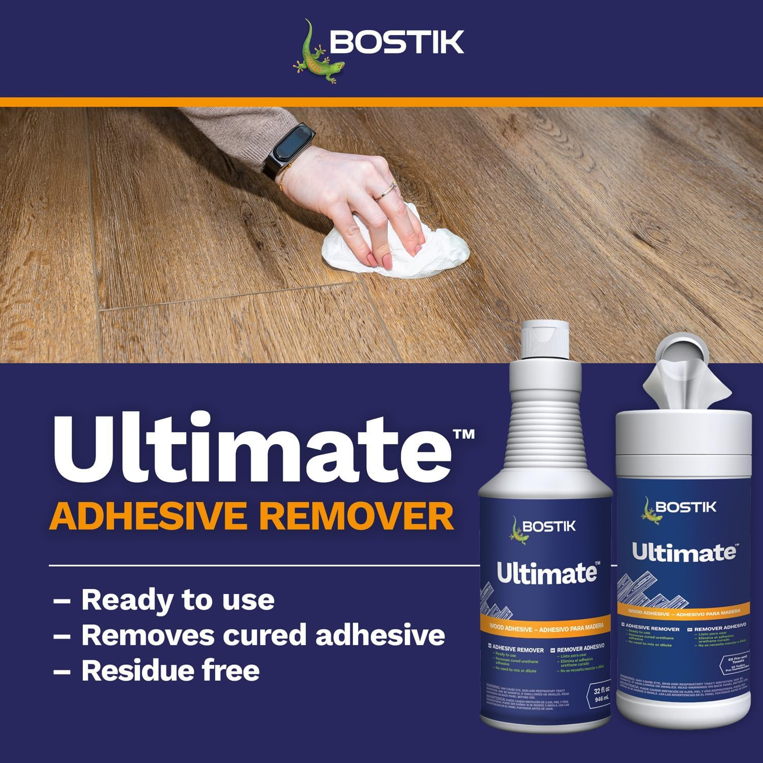 Ultimate 32Fl/Oz Adhesive Remover – Low Odor, Biodegradable, Water-Rinseable For