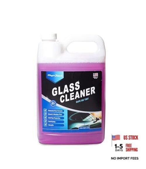 Car Glass Cleaner (1 Gallon) – Ammonia-Free Window 128 Fl Oz (Pack of 1)