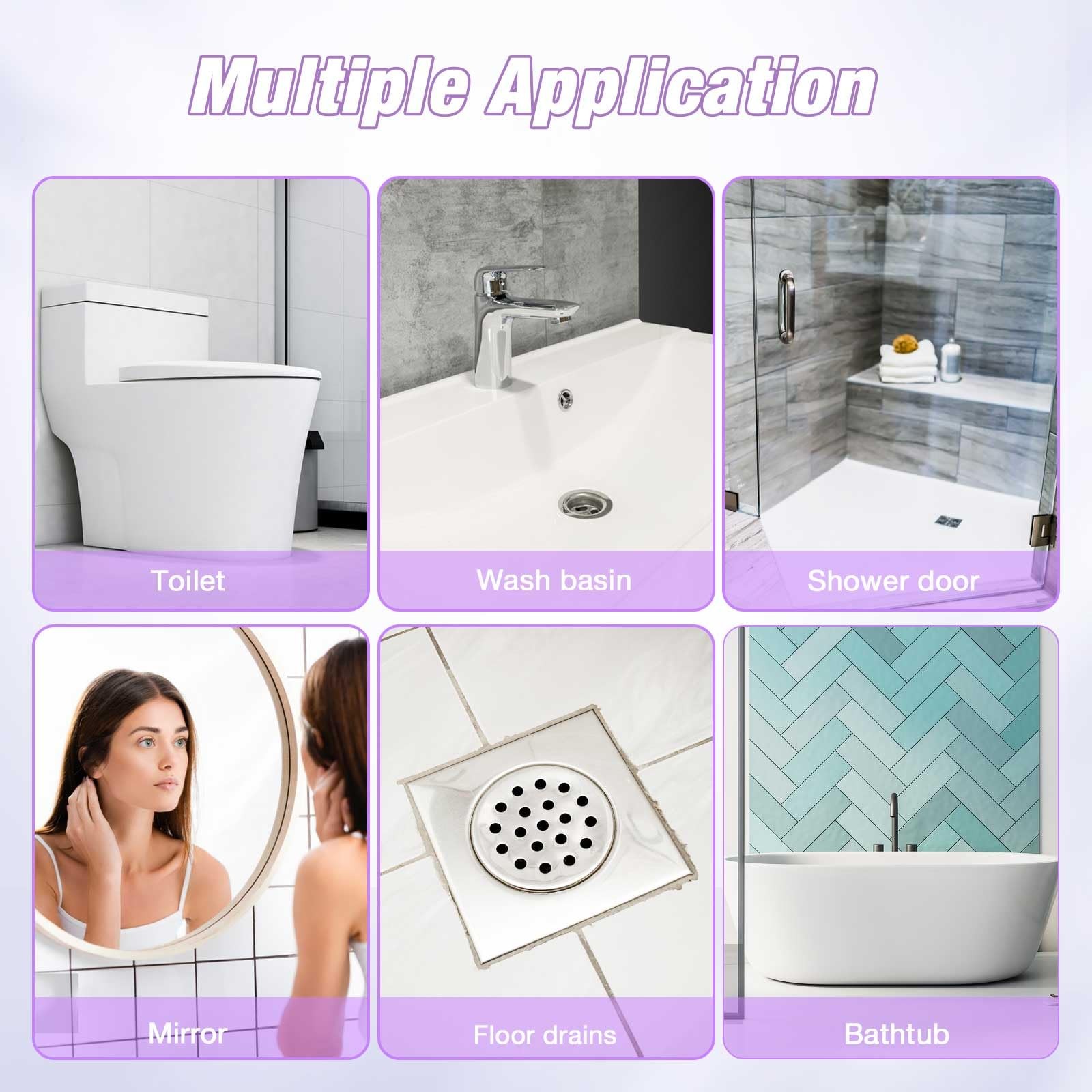 Cleaner Refill Pads 72ct Disposable Scrubber Refill Fresh Bowl Pads for Bathr…