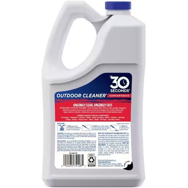 30 Seconds 1 Gal Outdoor Cleaner Concentrate Multi-Surface Mildew & Mold Remover