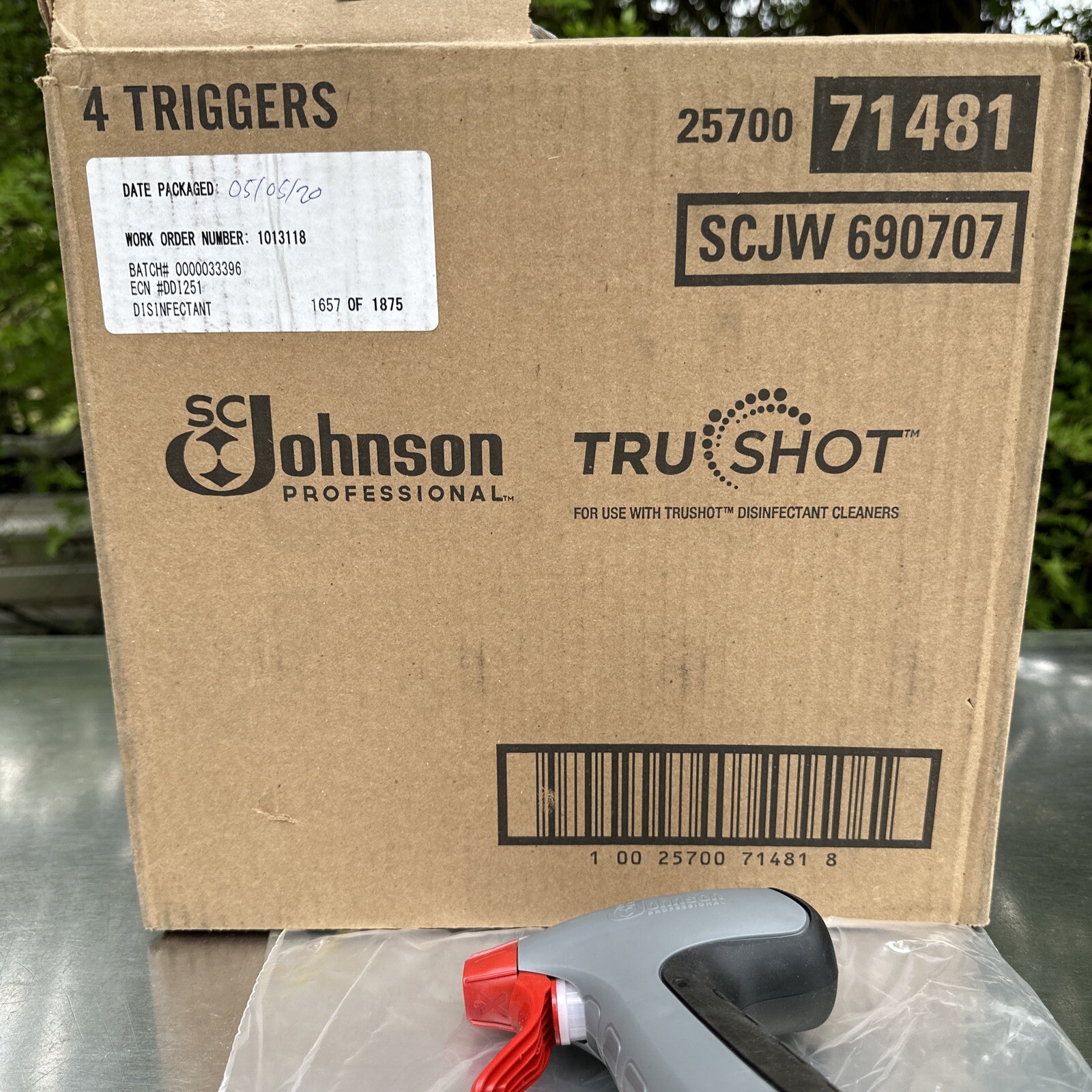 Lot Of 4 New SC Johnson Trushot Tru Shot Disinfectant Trigger Dispenser Spray