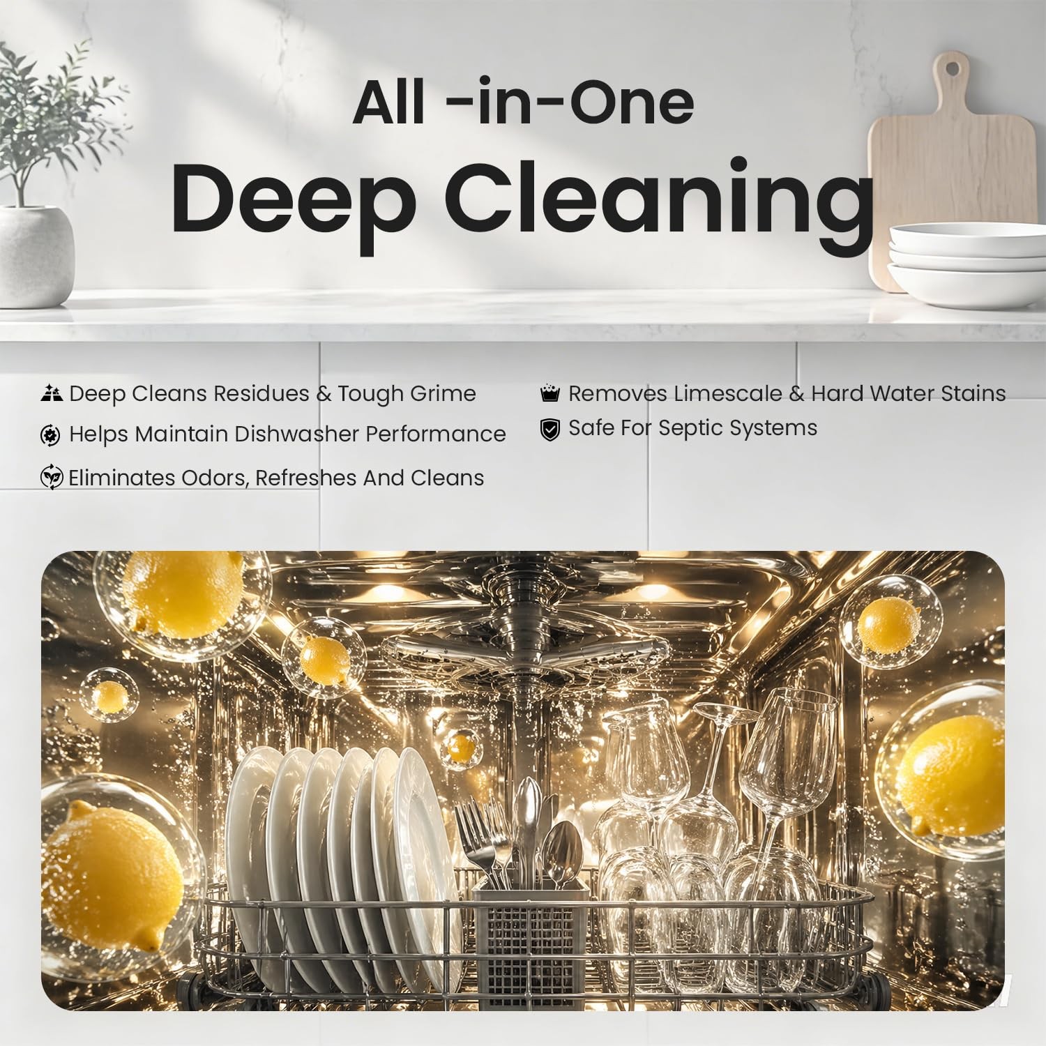 Botare Dishwasher Cleaning Tablets -30 Pack Cleaner and Deodorizer -15 Month …