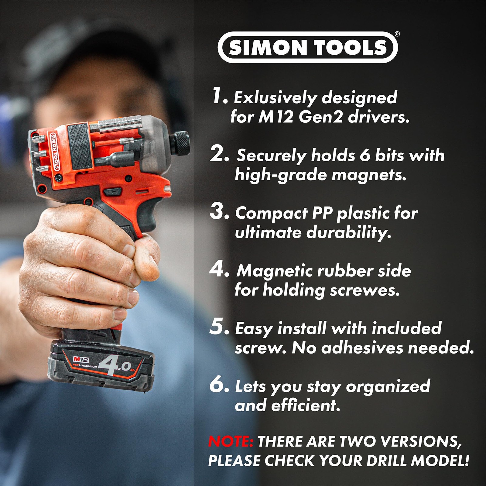 Magnetic Bit Holder for M12 Impact Driver and Drill – Tool Accessory