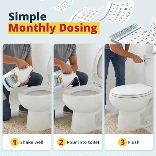 Septic Tank Treatment Liquid Enzyme Cleaner Maintenance Drainfield Flow Support