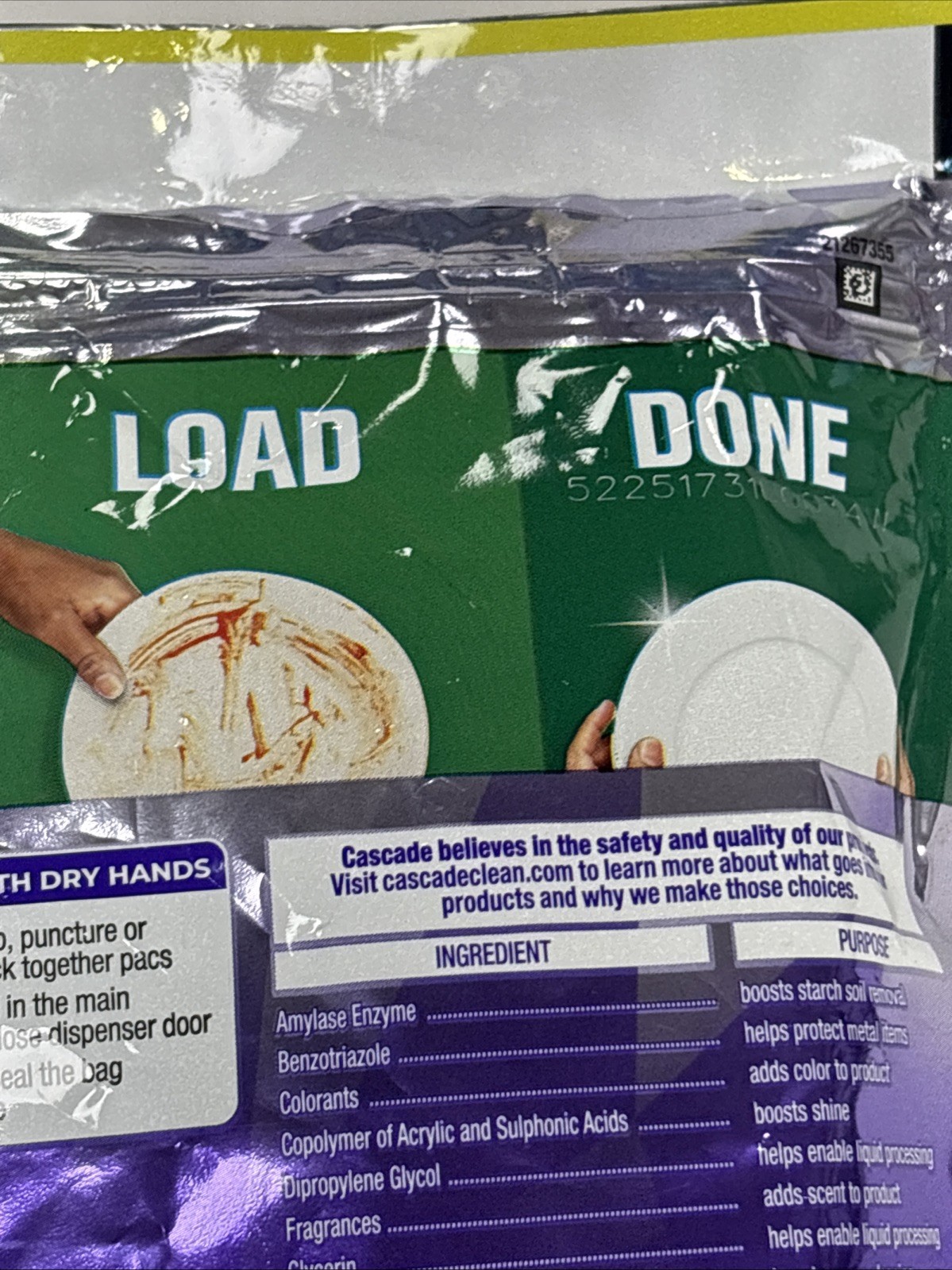 Cascade Platinum Plus 19 Action Pacs Dishwasher Detergent New & Improved 10.7oz
