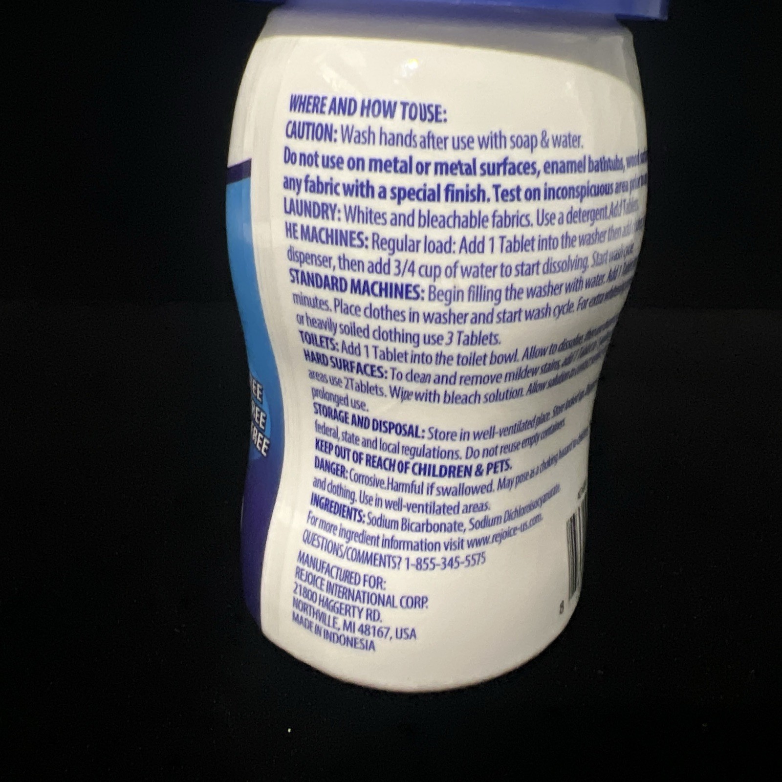 1 Powerhouse Bleach Tablets Ultra Concentrated Original Scent 20 Ct 20-Tabs