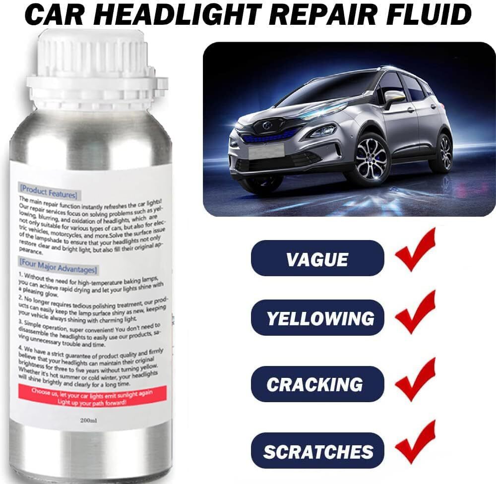 200ml Car Headlight Restoration Liquid, Repair fluid