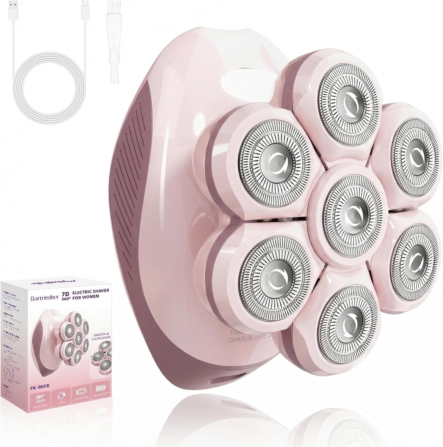 Electric Razors for Women Legs: 7D Fast & Painless Full-Body Shaver for Silk S