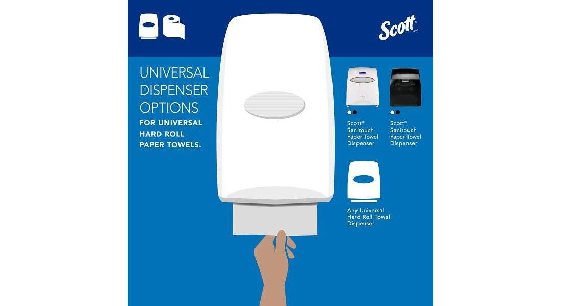 High Capacity Hard Roll Paper Towels White (1000 ft./Roll, 6 Paper Towel Rolls/C