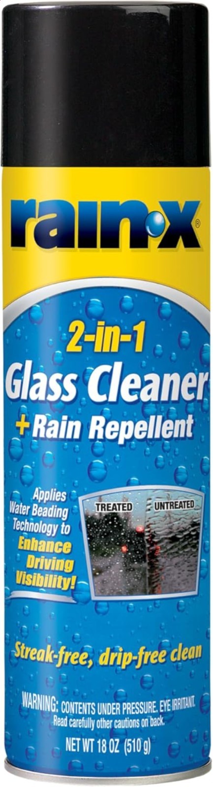 Automotive Glass Cleaner Plus Rain Repellent 18oz Streak Free Formula