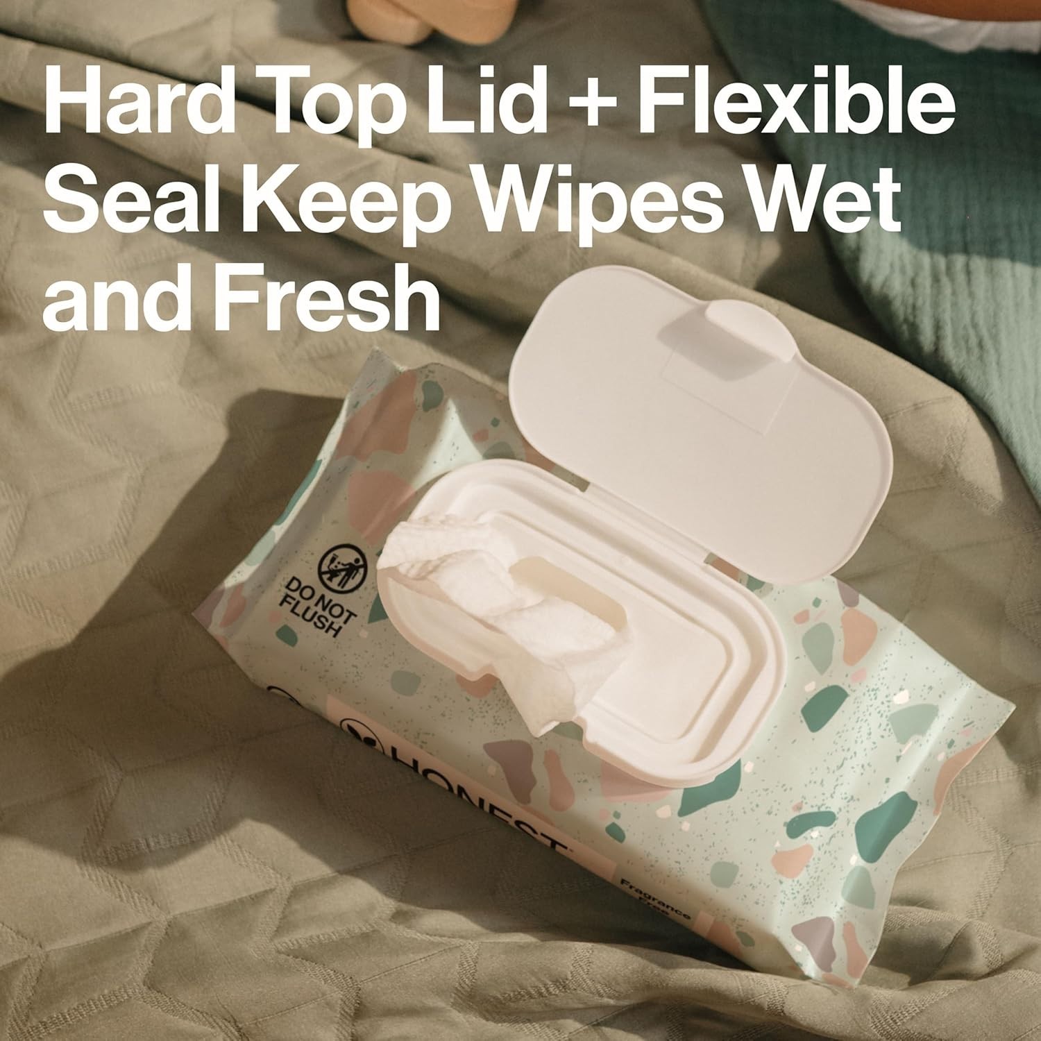 The Honest Company Sensitive Baby Wipes 60 Pack, Geo Mood Hypoallergenic