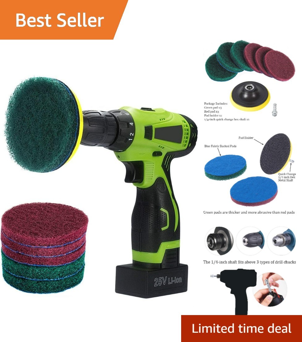 Reusable 4-Inch Drill Power Brush Tile Scrubber – Multiple Surface Cleaning