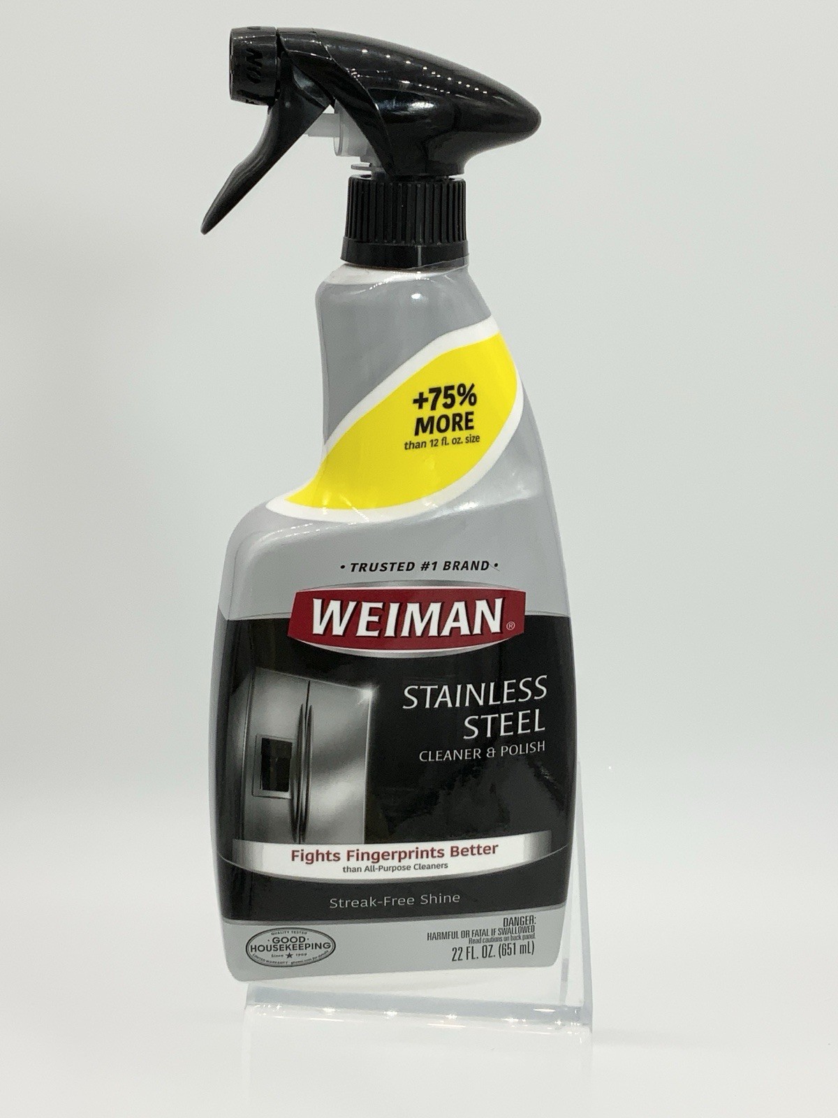 Weiman Stainless Steel Cleaner & Polish Spray Appliance Streak-Free Shine 22 oz.