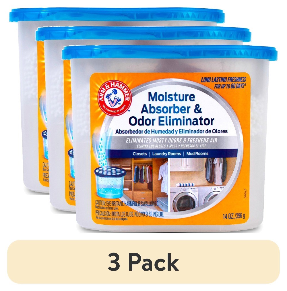 (3 pack) Fragrance Free Disposable Moisture Absorber 14 oz. Tub