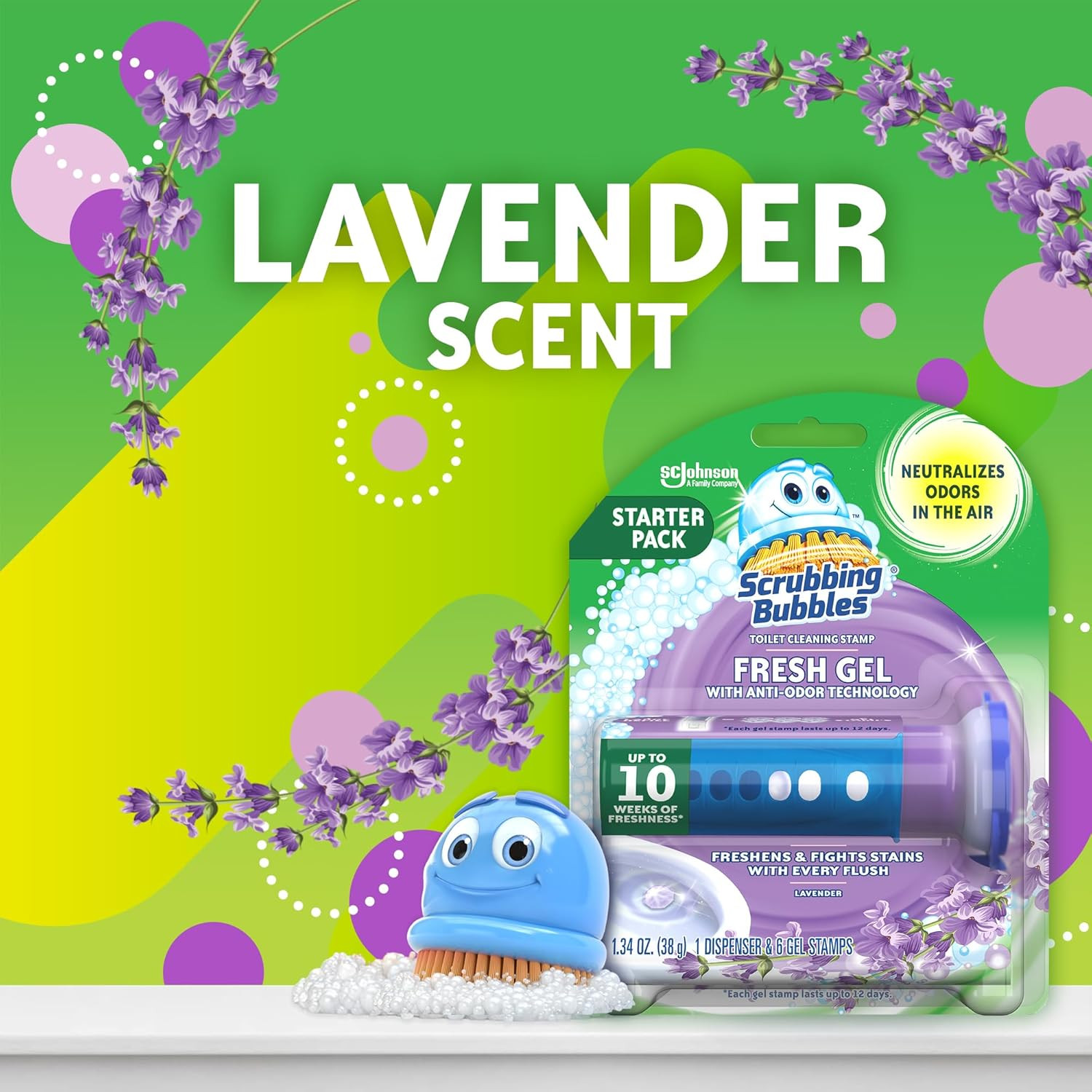 Scrubbing Bubbles Fresh Gel Toilet Bowl Cleaning Stamps, Helps Keep Toilet Clean