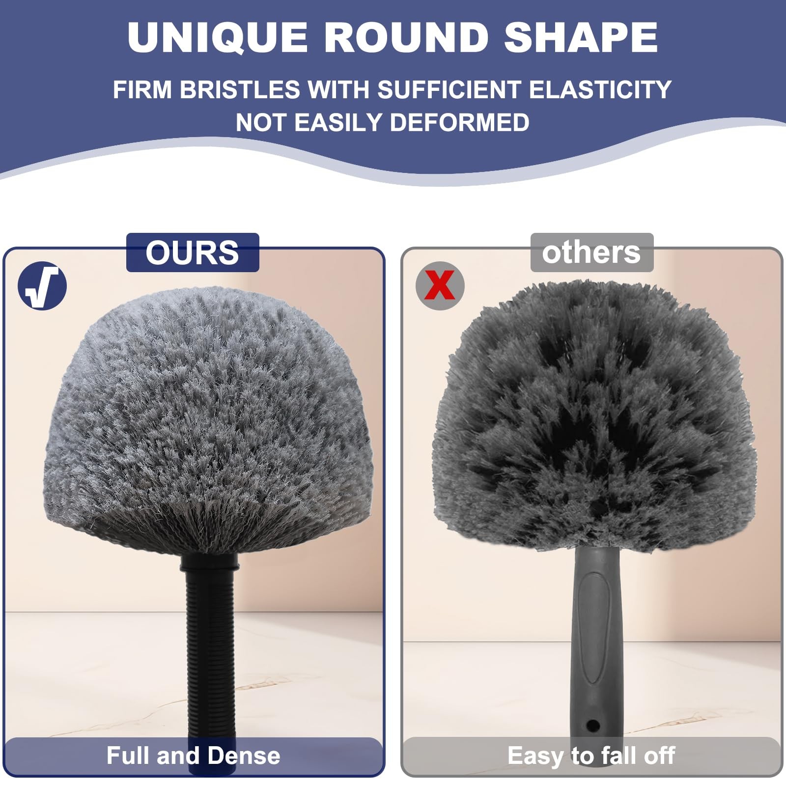 2 Pack Robust Cobweb Duster Head Brush – Superior Twist-On Web Cleaning Tool