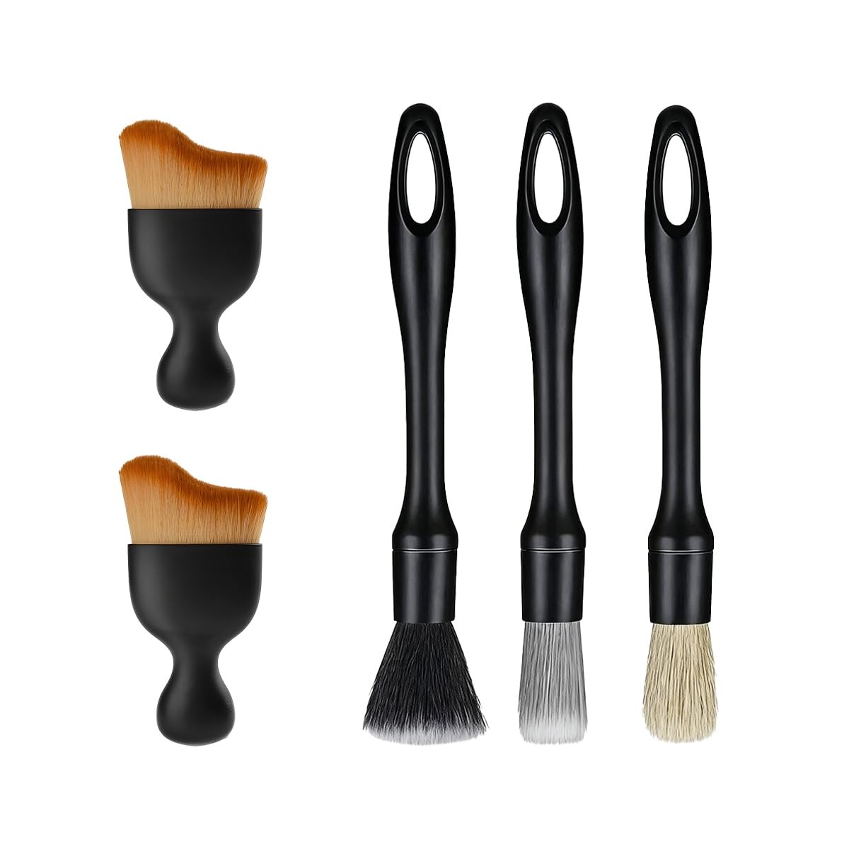 5 Pcs Car Detailing Brush Kit Automotive Interior Exterior Detailing Kit