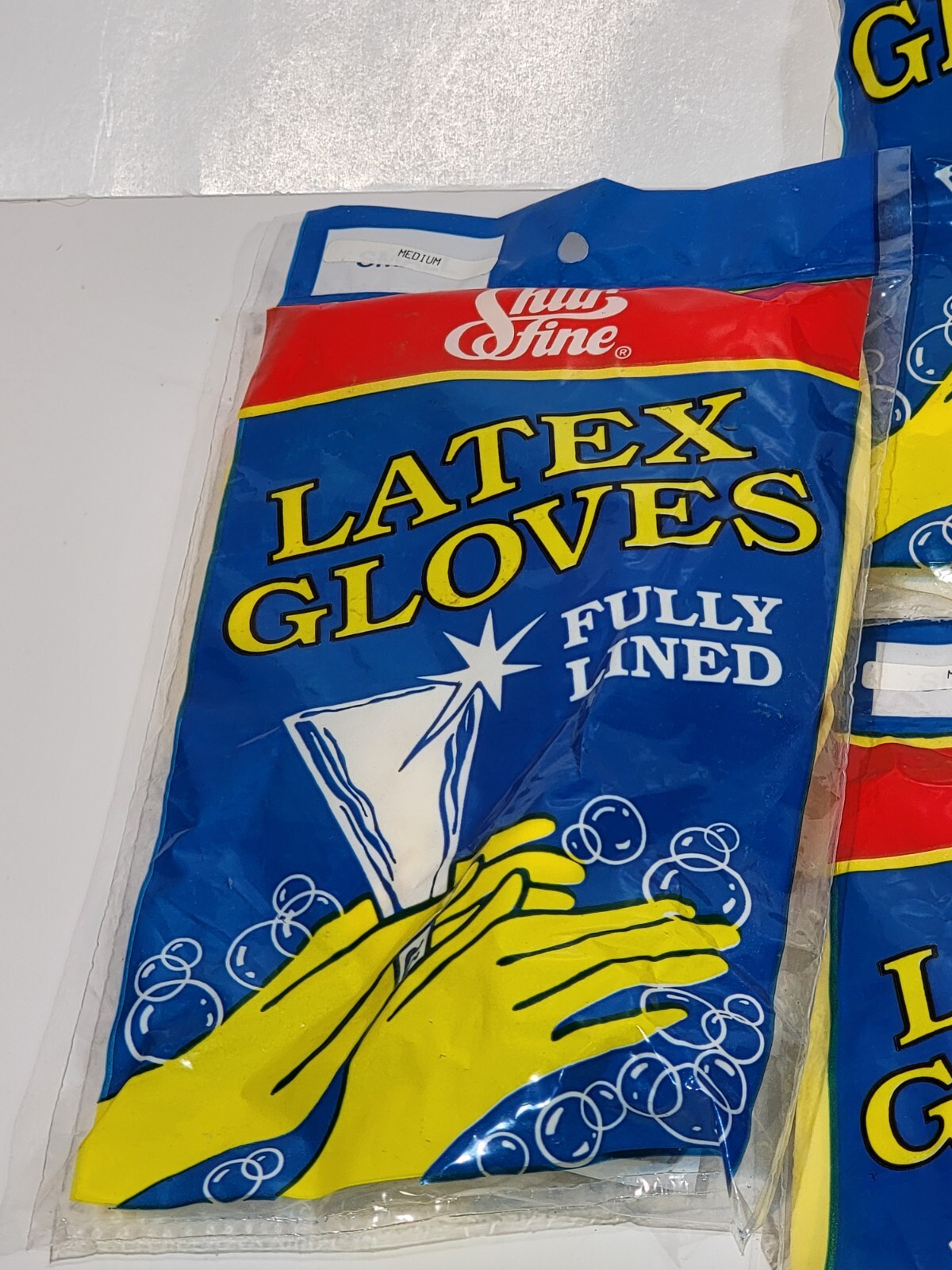 Medium – 3 Pairs – Yellow Kitchen Cleaning Dishwashing Nitrile Reusable Gloves