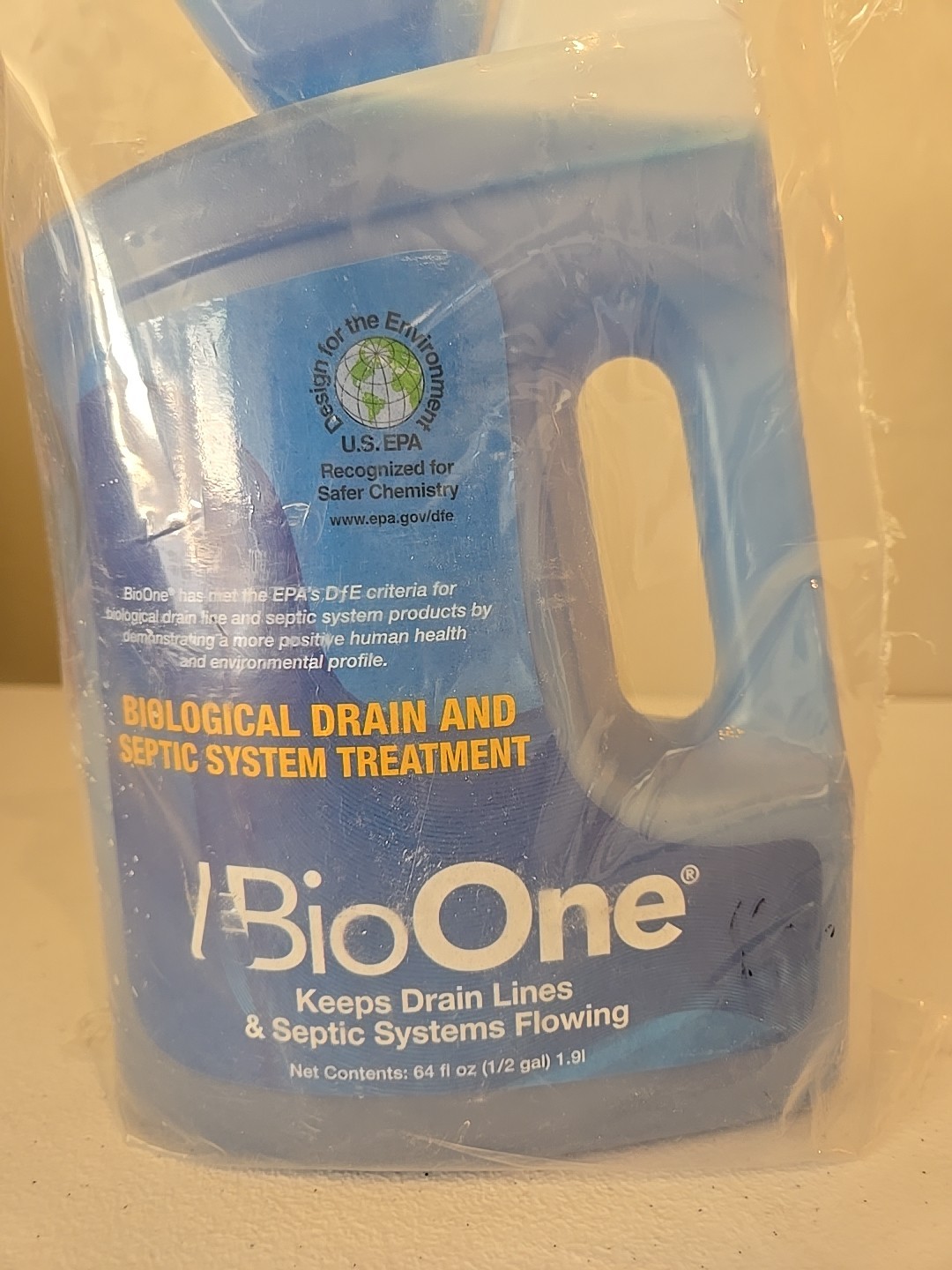 BioOne B164 64 oz. Bio Liquid Drain & Septic System Treatment Blue Brand New